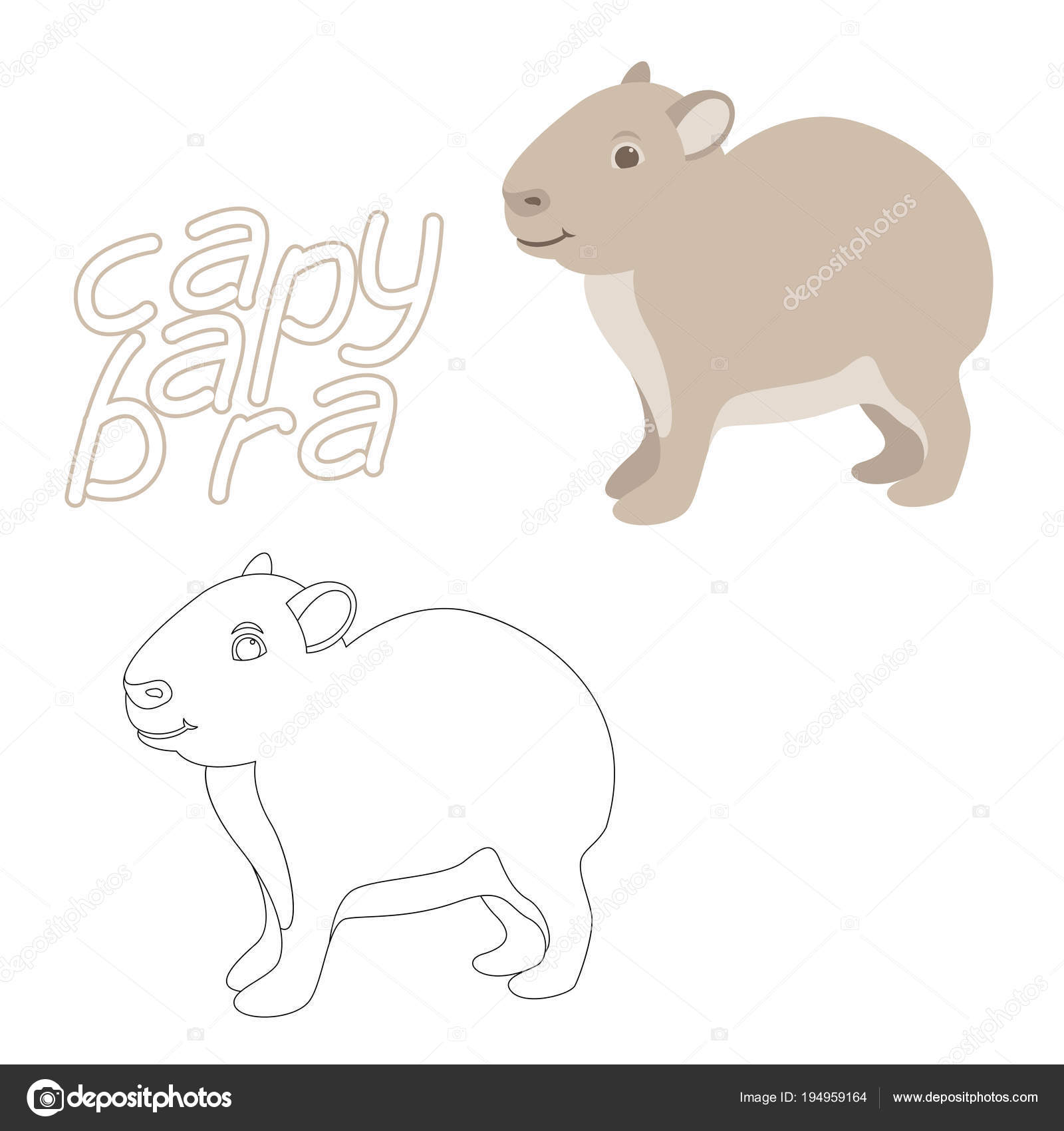 Vetores de Capivara Ilustração De Cores Vetoriais De Capivara Desenho De Um  Animal Em Estilo Desenho Animado e mais imagens de Capivara - iStock