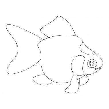  akvaryum balık vektör çizim kitap profili boyama 