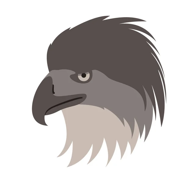 Tête Aigle Oiseau Illustration Vectorielle Style Plat Profil Côté — Image vectorielle