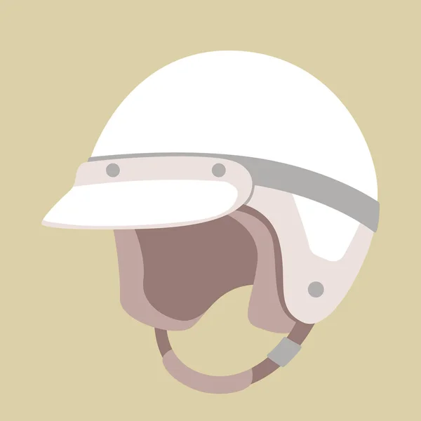 Cascos Motocicleta Ilustración Vectorial Estilo Plano Vista Perfil — Vector de stock