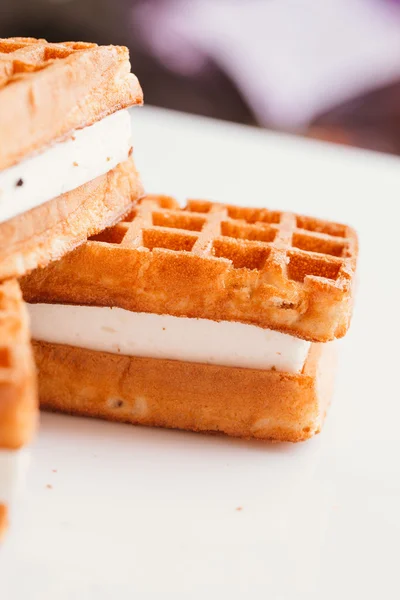 taze gözleme Viyana bulanık arka plan üzerinde