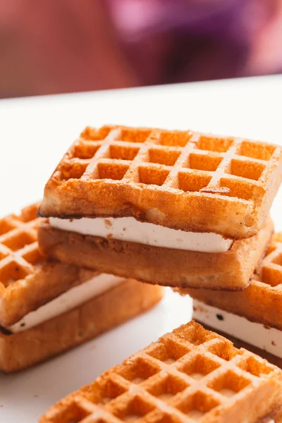 taze gözleme Viyana bulanık arka plan üzerinde