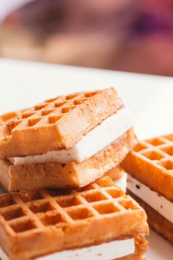 taze gözleme Viyana bulanık arka plan üzerinde