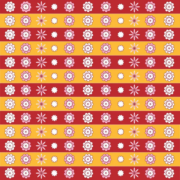 Decoratieve naadloze patroon met bloemen — Stockvector
