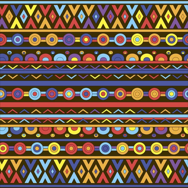 Abstrakter geometrischer Hintergrund mit ethnischen Ornamenten. — Stockvektor