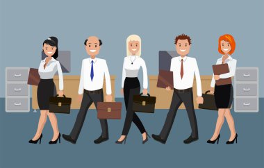 Ofis personeli vektör çizim.