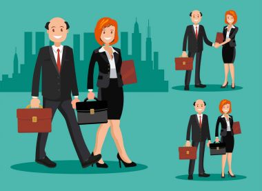 Bir dizi iş çift sembolleri bir erkek ve bir kadın.