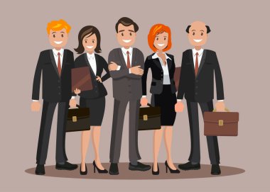 Ofis personeli vektör çizim.