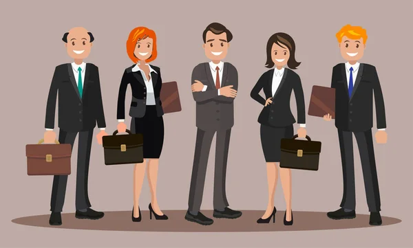 Vector illustration of office staff. — Stock Vector