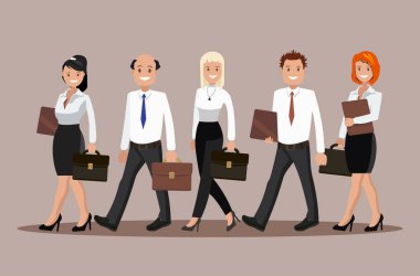 Ofis personeli vektör çizim.