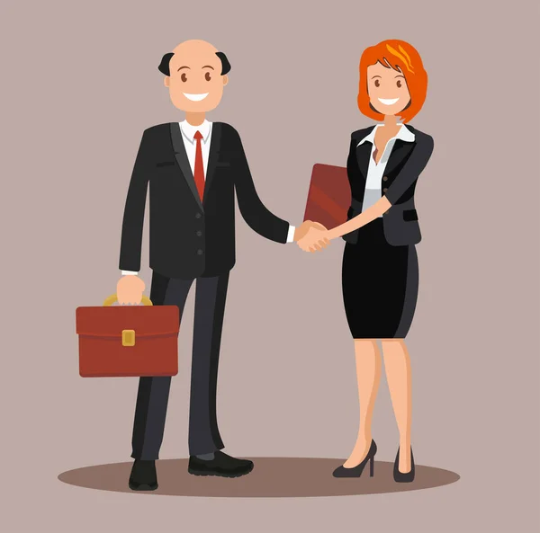 Предпосылки / контекст vector business cooperation handshake two business partners vector illustration of a flat design — стоковый вектор