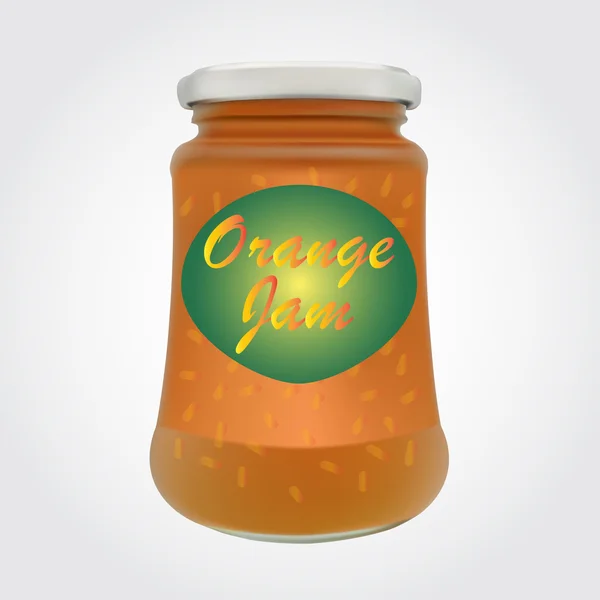 Pot de confiture d'orange verre — Photo