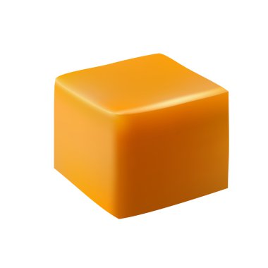 beyaz zemin üzerine karamelli şeker