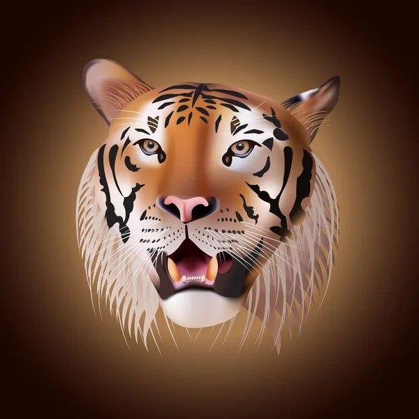 Vector Portrait of a Tiger. — Stock Vector