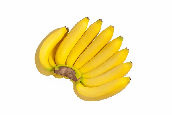 Sekelompok pisang terisolasi pada latar belakang putih — Stok Foto
