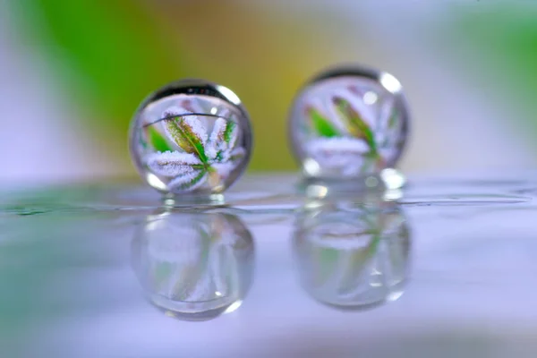 Soyut yağlı boya fırça, çiy damlacıkları gr bıçak yakından