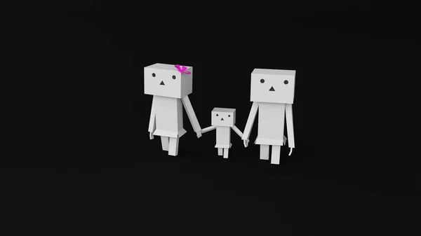 3d photo de famille — Photo