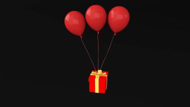 Üç balon ile hediye