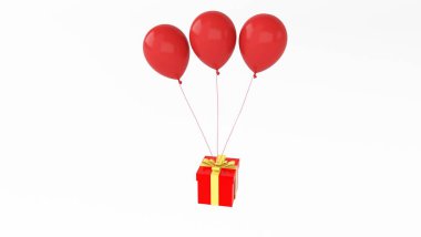 Üç balon ile hediye