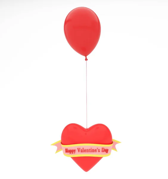Balão fita de coração — Fotografia de Stock