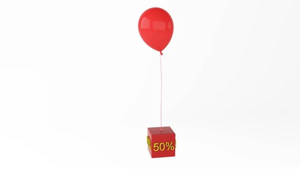 Ballon with cube interest 50 — Stock Photo, Image