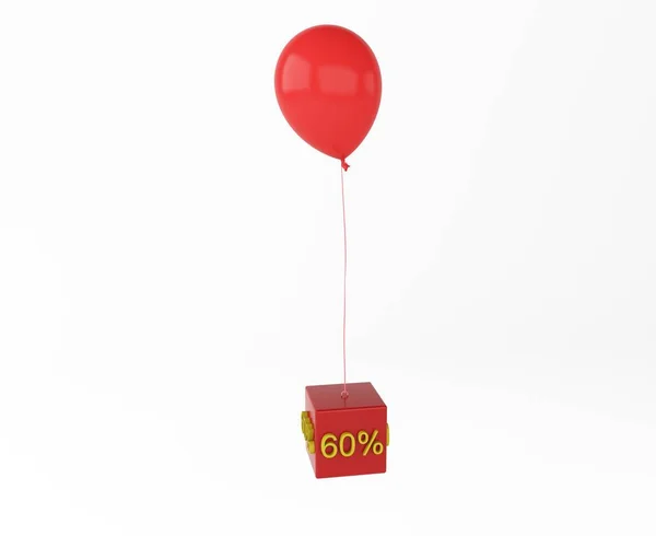 Ballon with cube interest Stock Picture