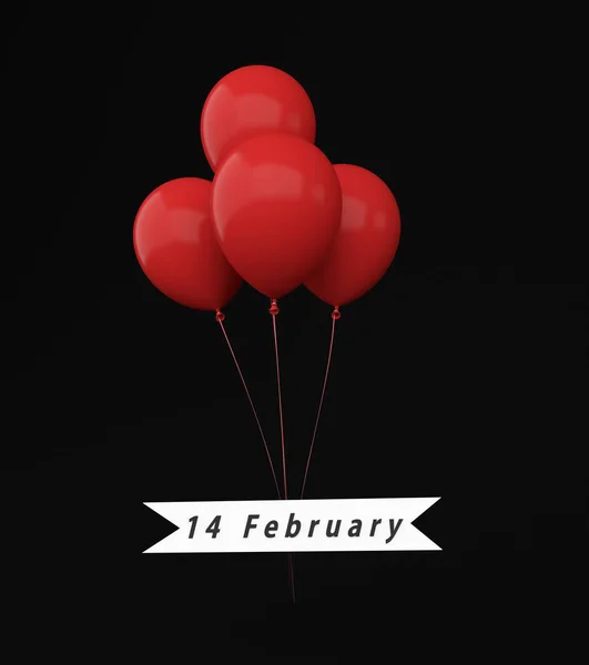 Ballon 14 fevereiro — Fotografia de Stock