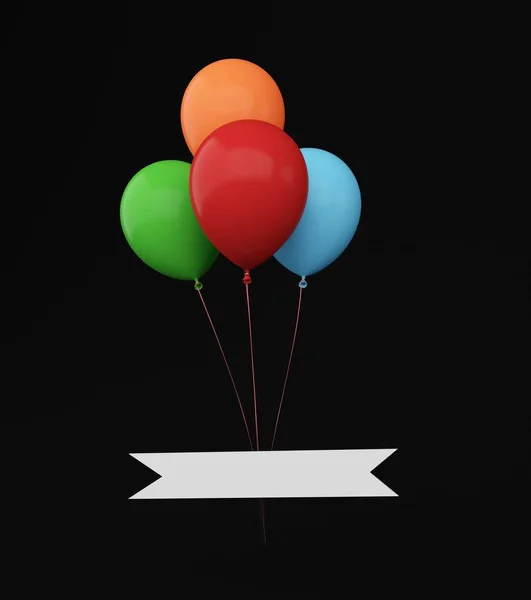 Ballon med bånd - Stock-foto