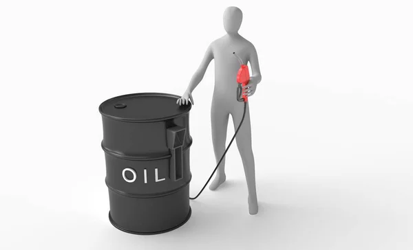 3d 기름 연료 펌프 — 스톡 사진