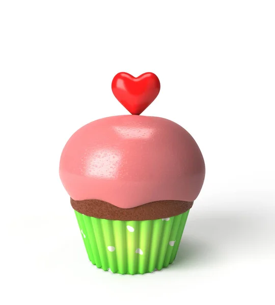 Cupcake rosso herat — Foto Stock