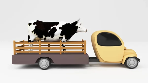Carga Caminhão Vaca — Fotografia de Stock