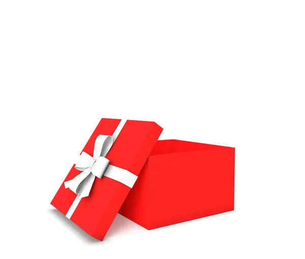 贈り物を開くボックス のレンダリング — ストック写真