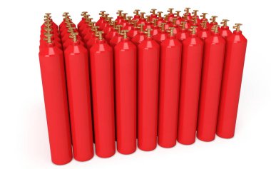 3B Render Helyum Kırmızı Silindiri