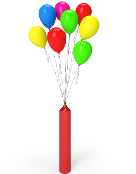 Helium Ballon Helium Cylinder — Stock Photo, Image