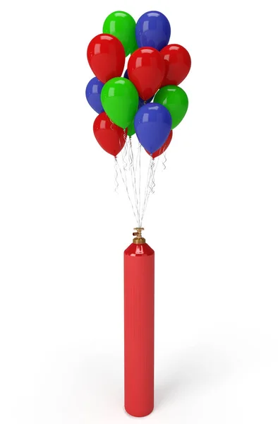 Helium Ballon Helium Cylinder — Stock Photo, Image