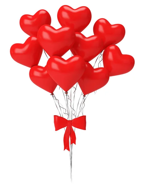 Render Kırmızı Kalp Balonu — Stok fotoğraf