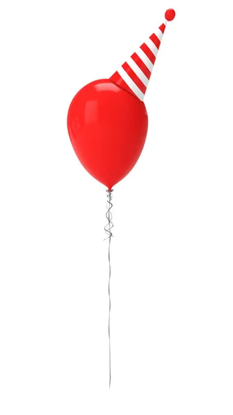 Renderizar Balão Vermelho Chapéu — Fotografia de Stock