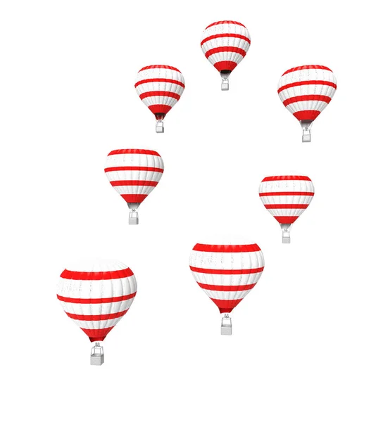 Render Flying Many Balloon — Stock Photo, Image
