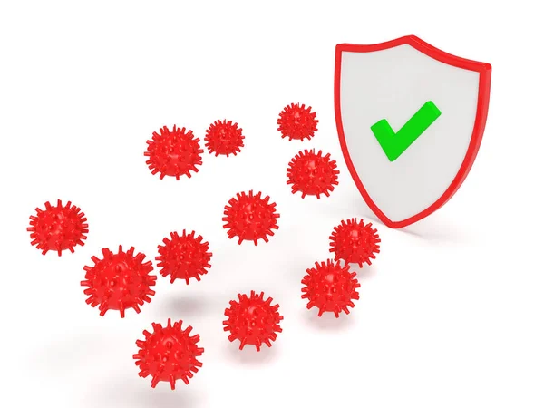 Spray Shield Virus Isoliert — Stockfoto