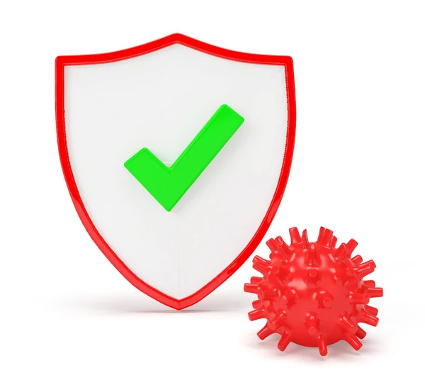 Render Shield Coronavirus Stock Photo