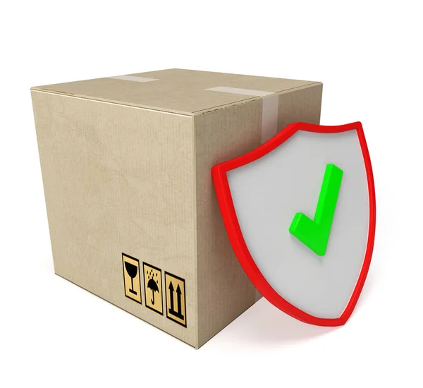 Load Box Protect Shield Isolated Stock Image