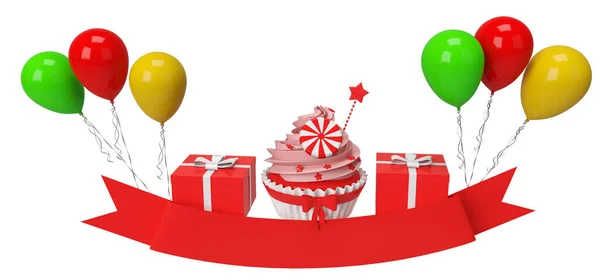 Dvě Krabice Cupcake Párty — Stock fotografie