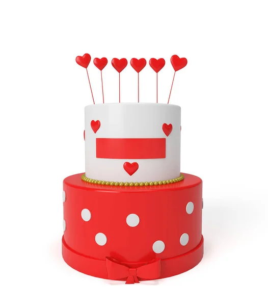 Cake Many Red Heart Royalty Free Stock Images