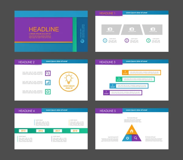 Infographic elementen voor presentatie templates. — Stockvector