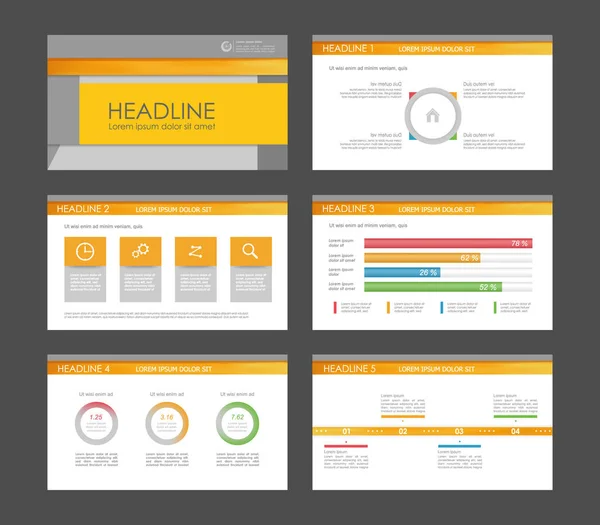 Elementos infográficos para modelos de apresentação . — Vetor de Stock