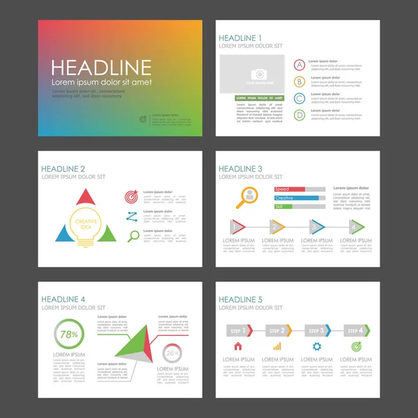 Infographic elementen voor presentatie templates. — Stockvector