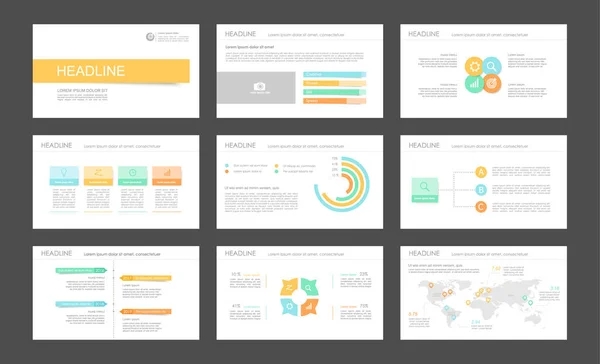 Elementos infográficos para plantillas de presentación . — Archivo Imágenes Vectoriales