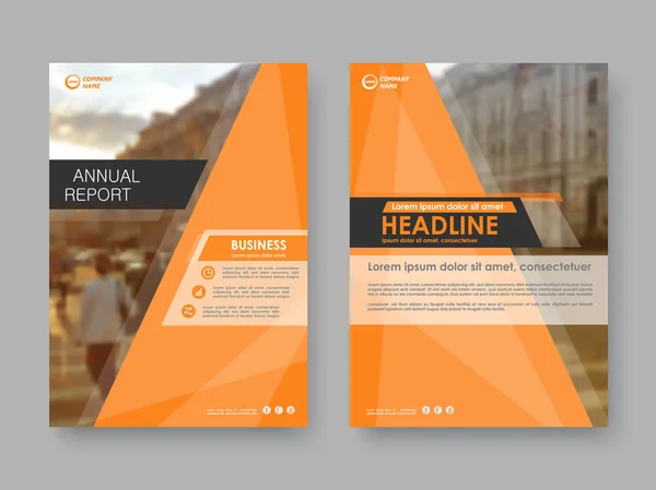 Informe anual de diseño de portada — Vector de stock