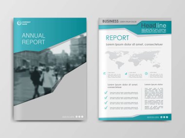 Yıllık rapor tasarımı kapak, şablon broşürler vektör