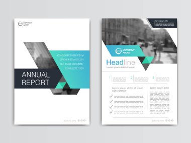 Yıllık rapor tasarımı kapak, şablon broşürler vektör